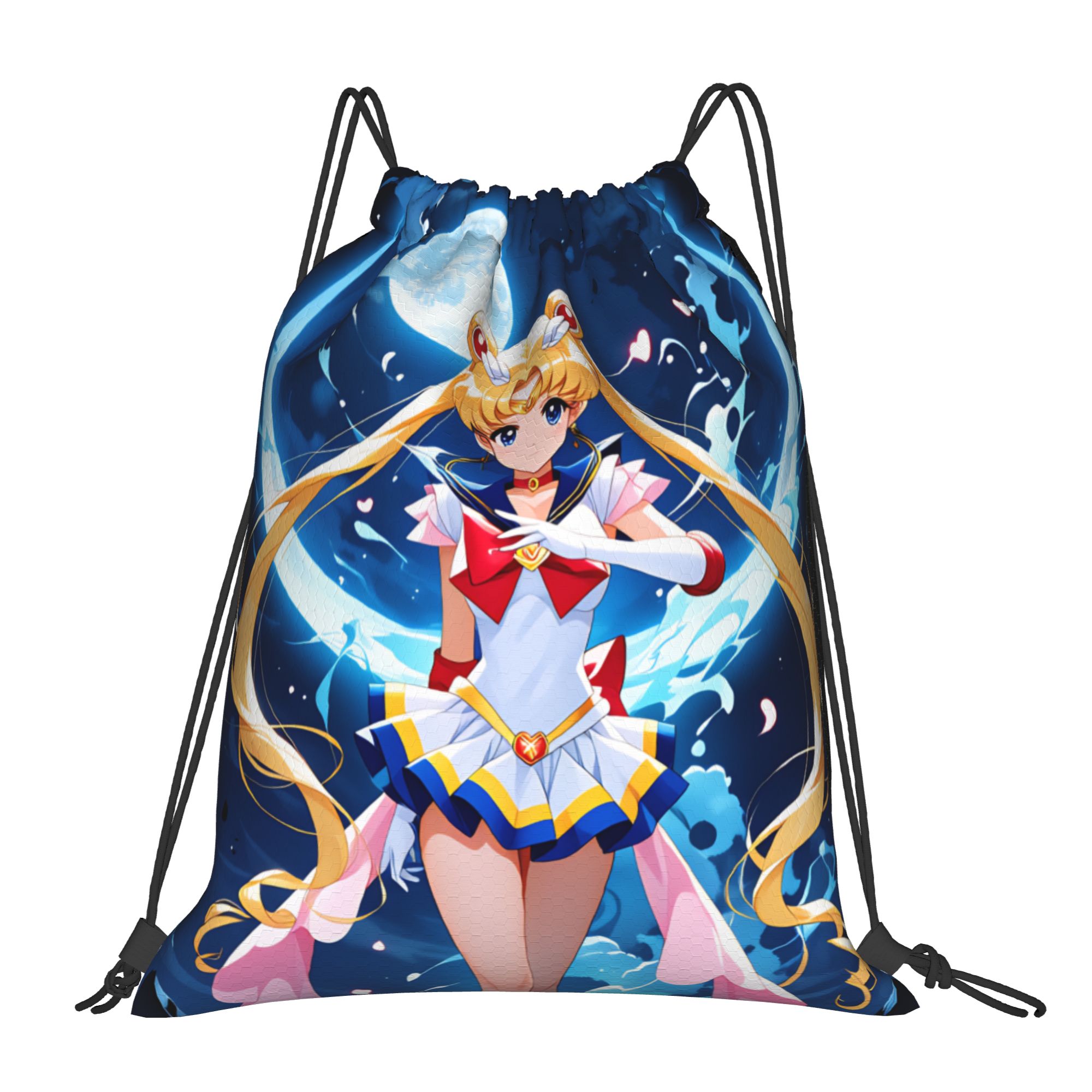 Drawstring Gym Bag - Borse con Coulisse Personalizzate S-Sailors Moons