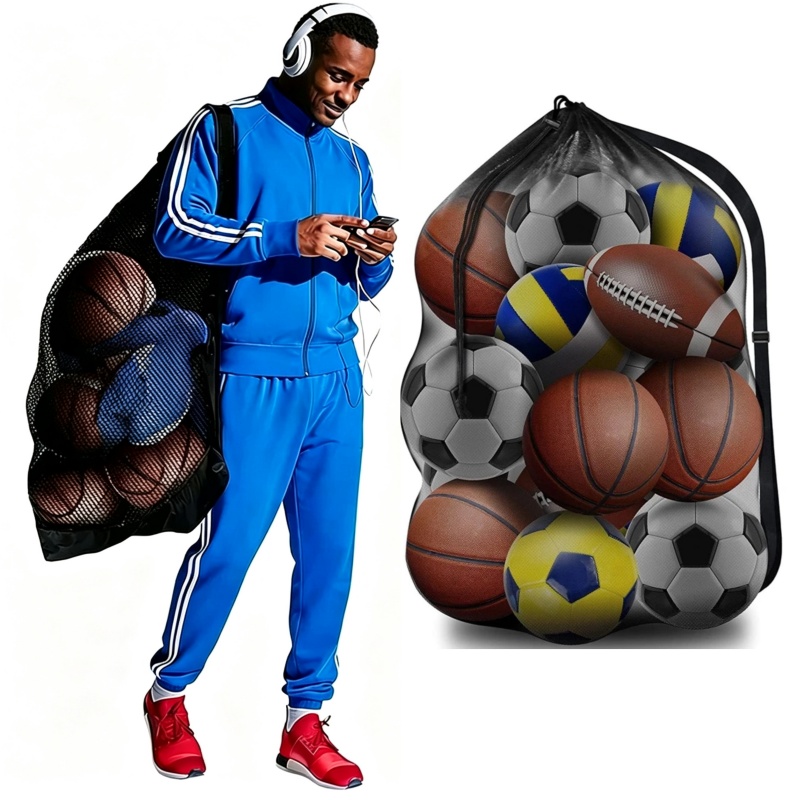 Drawstring Gym Bag - Borsa Sportiva Portatile di Grande Capacità