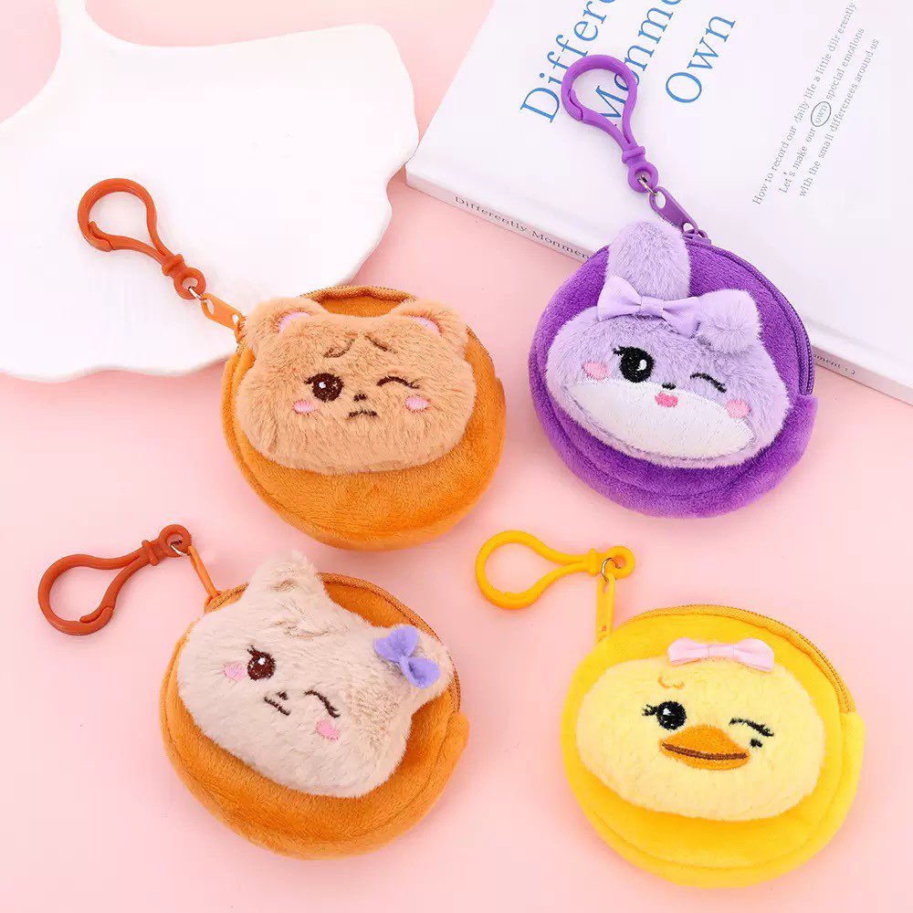 Mini Backpack Purse - Nuovo Portamonete Peluche Kawaii con Portachiavi,