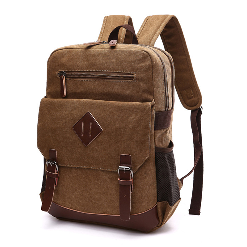 Laptop Backpack 15.6 - Zaino da uomo in tela vintage