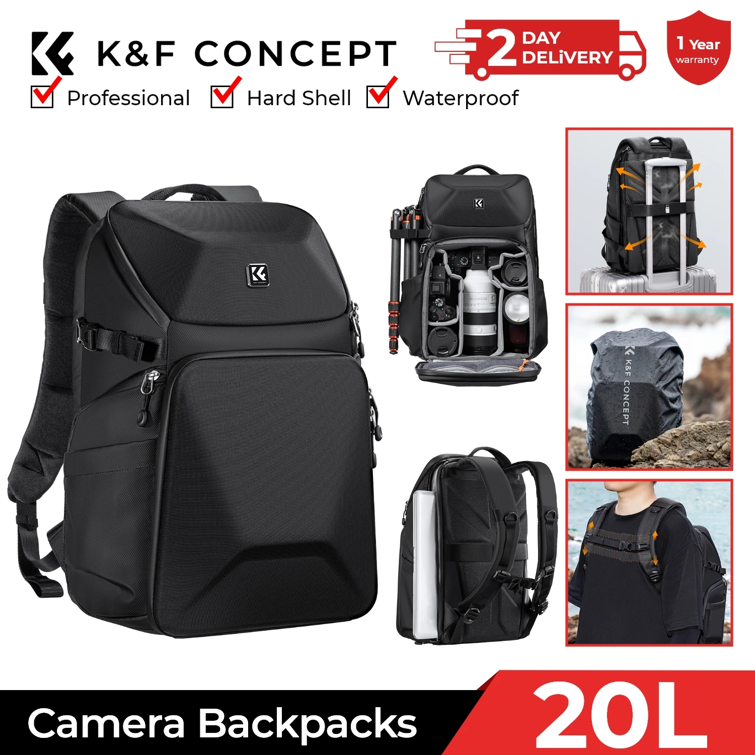 Zaino fotografico K&F CONCEPT  - Laptop Backpack 15.6 recensione e prezzo