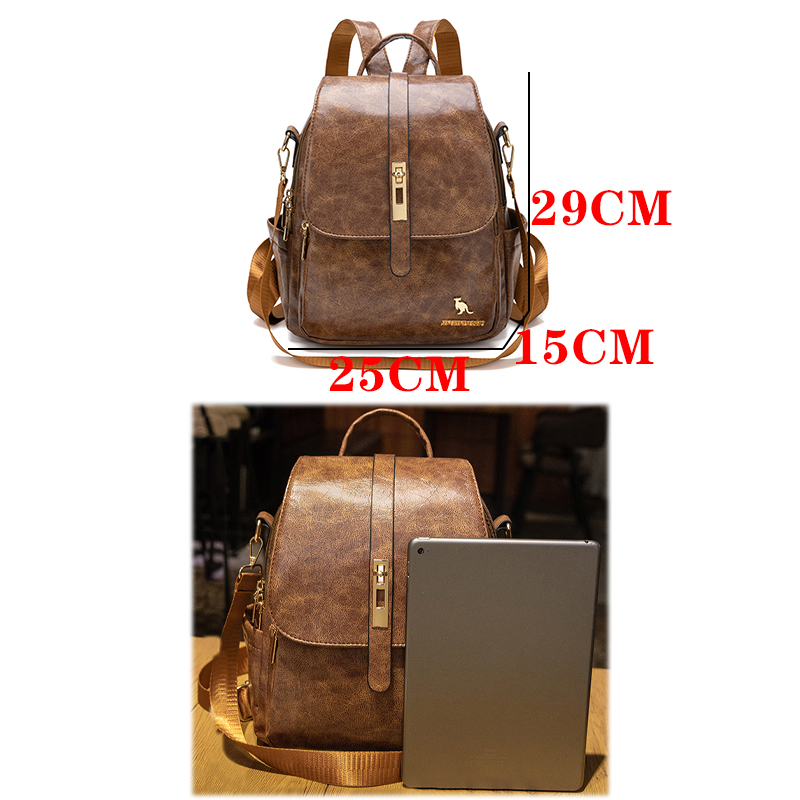 Zaini da donna universitari De - Leather Backpack Vintage recensione e prezzo