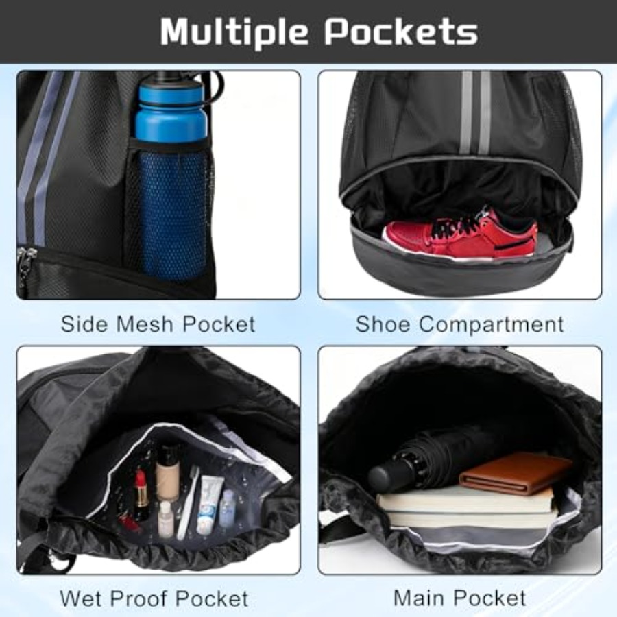 Zaino sportivo con coulisse e  - Drawstring Gym Bag recensione e prezzo