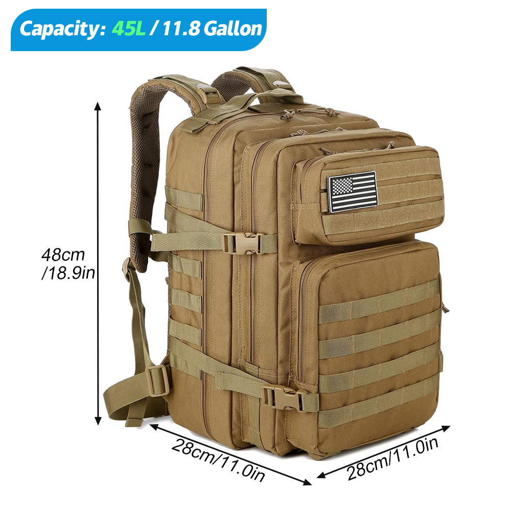 Zaino tattico da 45 litri per  - Rucksack Military Style recensione e prezzo